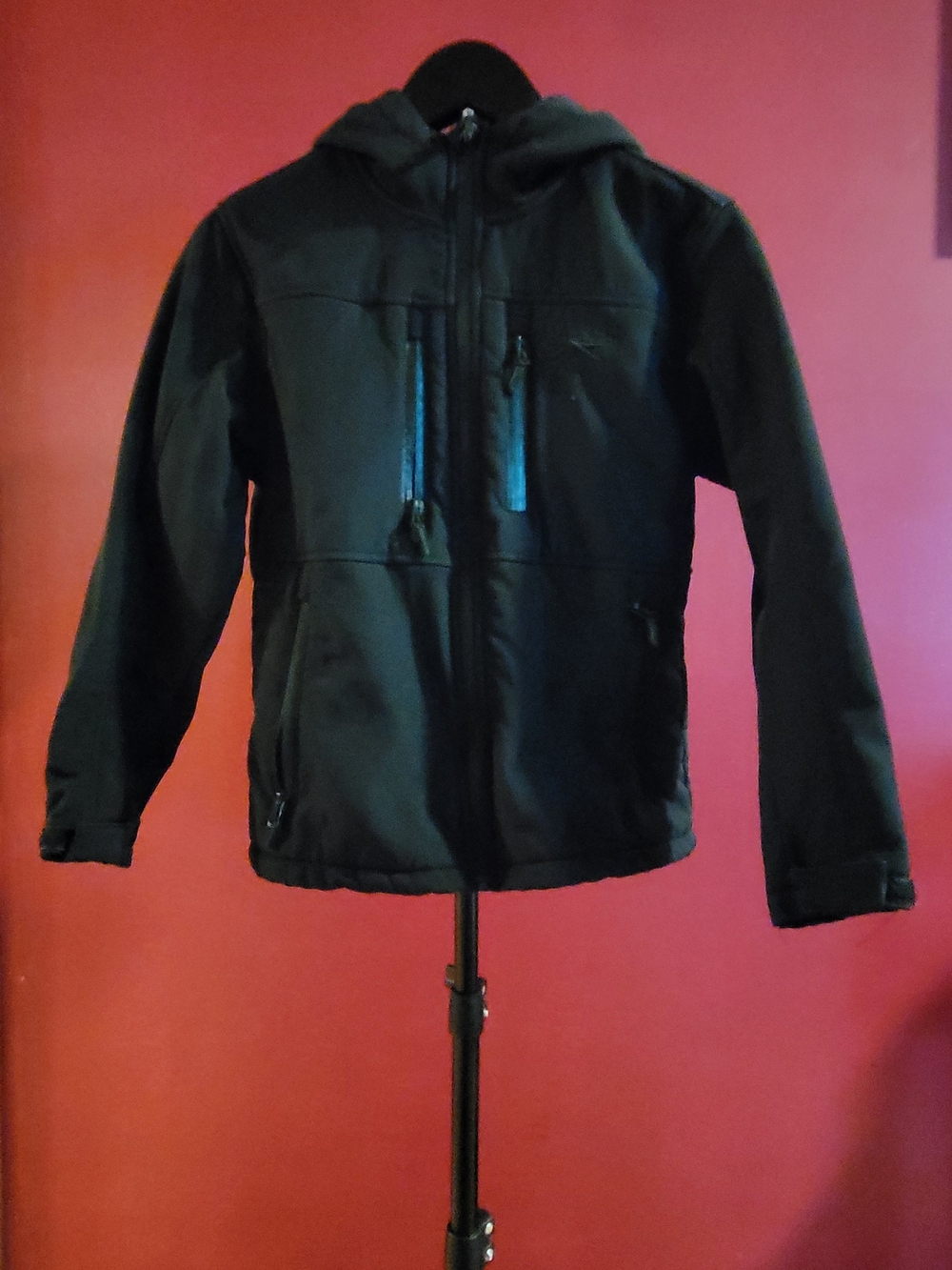 Reebok Boy's Black Hooded Performance Jacket